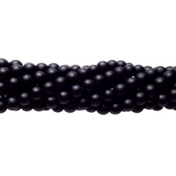 Perle di ossidiana nera naturale all'ingrosso 